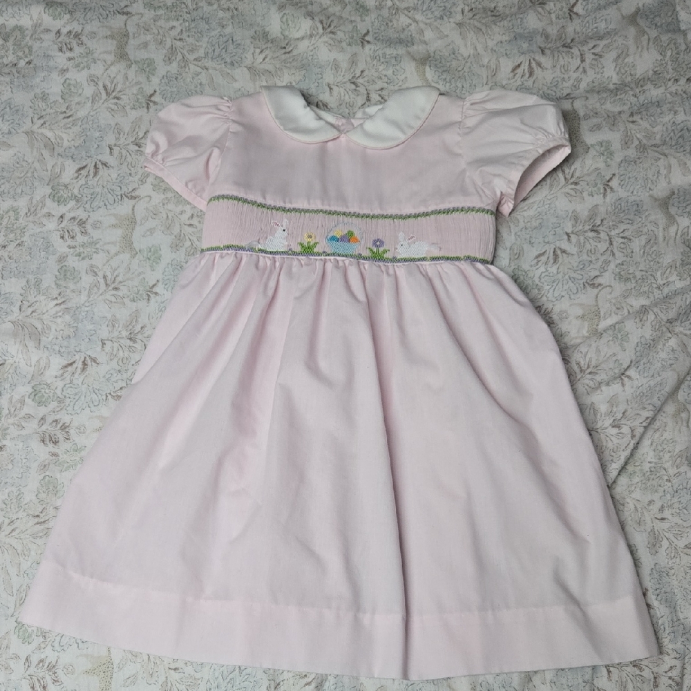 Pink Kids Dress with Embroidered Design